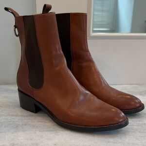 Women's Waterproof Brown Leather Chelsea Boots- Cole Haan